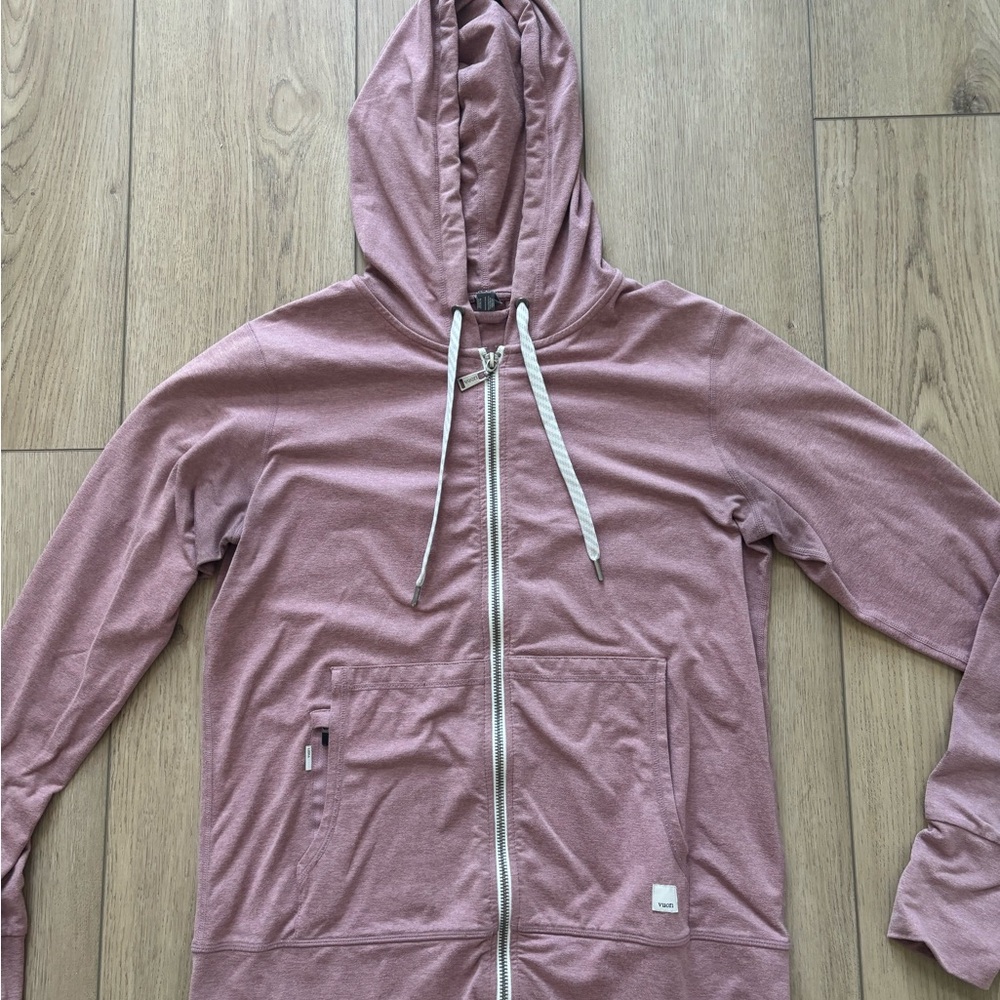 Vuori Pink Zip-Up Hoodie
